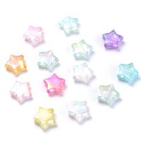 Plating Acrylic Beads, Star, AB color plated, DIY Approx 