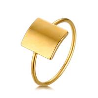 Stainless Steel Finger Ring, 304 Stainless Steel, fashion jewelry & for woman, golden, 9*10mm,1.5mm 