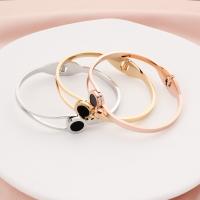 Stainless Steel Bangle, 304 Stainless Steel, with Acrylic, fashion jewelry & for woman 3.8mm,60mm 
