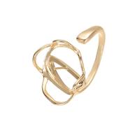 Ajuste del anillo de cobre amarillo por mayor, metal, chapado en color dorado, Ajustable & para mujer, Vendido por UD