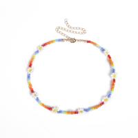 Glass Seed Beads Necklace, Seedbead, with Shell & for woman 