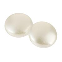 Pearlized Acrylic Beads, Flat Round, DIY, white Approx 1mm, Approx 