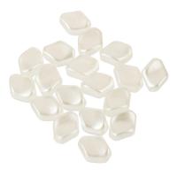 Pearlized Acrylic Beads, Rhombus, DIY, white Approx 1mm, Approx 