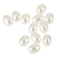 Pearlized Acrylic Beads, Oval, DIY, white Approx 1.5mm, Approx 