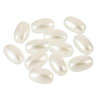 Perles acryliques lustres, Acrylique, ovale, DIY, blanc Environ 1.5mm, Environ Vendu par sac