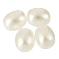 Pearlized Acrylic Beads, Oval, DIY, white Approx 1mm, Approx 