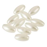 Pearlized Acrylic Beads, barrel, DIY, white Approx 