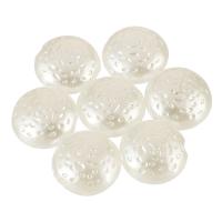 Pearlized Acrylic Beads, Flat Round, DIY, white Approx 1mm 