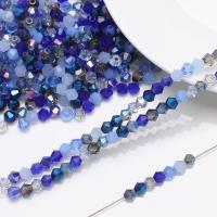 Doppelkegel Kristallperlen, Kristall, Konische, plattiert, DIY & facettierte, mehrere Farben vorhanden, 4mm, ca. 200PCs/Tasche, verkauft von Tasche[