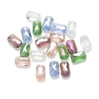 Rechteck Kristallperlen, Kristall, plattiert, DIY & facettierte, mehrere Farben vorhanden, 4x7mm, ca. 78PCs/Strang, verkauft von Strang