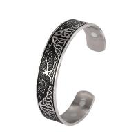 Stainless Steel Cuff Bangle, 304 Stainless Steel, fashion jewelry & for man, original color, 14.1mm, Inner Approx 61mm 