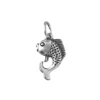 Sterling Silver Animal Pendants, 925 Sterling Silver, Fish, imitation Thailand Silver, silver color Approx 4mm 