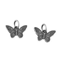 Sterling Silver Animal Pendants, 925 Sterling Silver, Butterfly, imitation Thailand Silver, silver color Approx 4.4mm 