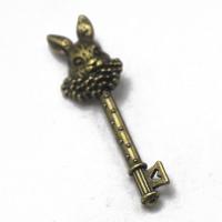 Zinc Alloy Key Pendants, antique bronze color plated, DIY 