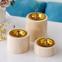 Buy Incense Holder and Burner in Bulk , Wood, with Aluminum Alloy, half handmade, for home and office & durable & three pieces 