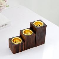 Buy Incense Holder and Burner in Bulk , Wood, half handmade, for home and office & durable & three pieces 