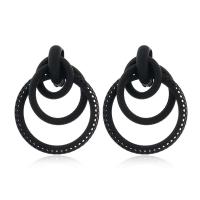 Eisen Ohrhänger, Kreisring, Einbrennlack, Modeschmuck & mehrschichtig & für Frau, keine, 40x52mm, verkauft von Paar