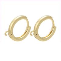 Brass Hoop Earring Components, plated, fashion jewelry & for woman 