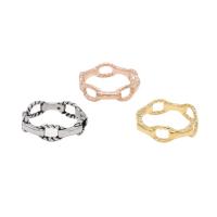 Stainless Steel Finger Ring, 304 Stainless Steel, Geometrical Pattern, Vacuum Ion Plating & for woman & hollow 6mm, US Ring 