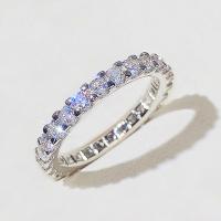 Cubic Zirconia Micro Pave Brass Finger Ring, platinum color plated & micro pave cubic zirconia & for woman, 3mm 