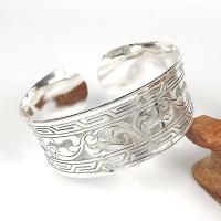 Zinc Alloy Cuff Bangle, silver color plated, fashion jewelry & for woman, 25mm 