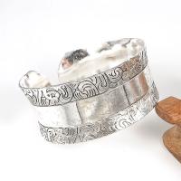 Zinc Alloy Cuff Bangle, silver color plated, fashion jewelry & for woman, 28mm 
