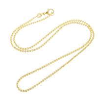 Латунь цепочка для ожерелья, плакирован золотом, ювелирные изделия моды & DIY, Золотой, 1.5mm, длина:17.5 дюймовый, 50ПК/сумка, продается сумка