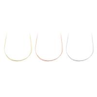 Brass Necklace Chain, plated, fashion jewelry & DIY 2mm .5 Inch 