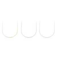 Brass Necklace Chain, plated, fashion jewelry & DIY 1mm .6 Inch 