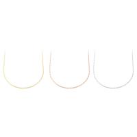 Brass Necklace Chain, plated, fashion jewelry & DIY 1mm .8 Inch 