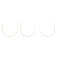 Brass Necklace Chain, plated, fashion jewelry & DIY 1mm .5 Inch 