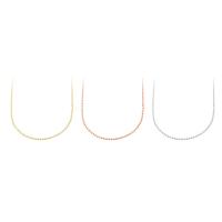 Brass Necklace Chain, plated, fashion jewelry & DIY 1.5mm .6 Inch 