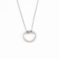 Stainless Steel Jewelry Necklace, 304 Stainless Steel, with 5cm extender chain, Heart, Vacuum Ion Plating, DIY & hollow 12mm Approx 45 cm 