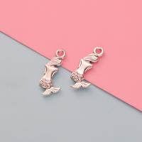 Stainless Steel Pendants, Zinc Alloy, Mermaid, silver color plated, Unisex 