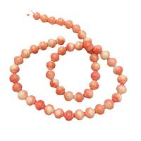 Synthetische Koralle Perle, rund, DIY, keine, 7mm, Länge:ca. 38 cm, verkauft von Strang