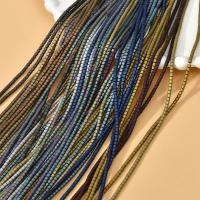 Farbige Magnetische Hämatit Perlen, Zylinder, plattiert, DIY, keine, 2x2mm, Bohrung:ca. 0.3mm, ca. 200PCs/Strang, verkauft von Strang