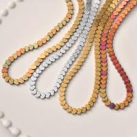 Perles hématite magnétique multicolore, coeur, Placage, DIY, plus de couleurs à choisir Environ 15.75 pouce, Environ Vendu par brin