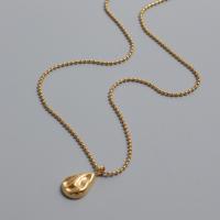 Collier de bijoux de titane, Acier titane, Placage de couleur d'or, styles différents pour le choix & pour femme, 430mm, Vendu par PC