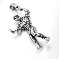 Stainless Steel Pendants, 304 Stainless Steel, Character, DIY & for man, original color 