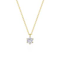 Cubic Zirconia Sterling Silver Necklace, 925 Sterling Silver, with 1.96 inch extender chain, plated, micro pave cubic zirconia & for woman Approx 15.74 Inch 