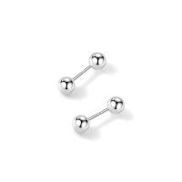 Sterling Silver Stud Earring, 925 Sterling Silver, platinum color plated & for woman 
