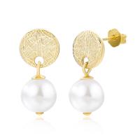 Sterling Silver Pearl Drop Earring, 925 Sterling Silver, with Freshwater Pearl, plated, for woman 