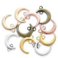 Zinc Alloy Charm Connector, Moon, plated, DIY Approx 1mm 