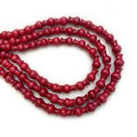 Synthetische Koralle Perle, Vase, DIY & verschiedene Größen vorhanden, rot, Länge:ca. 38 cm, verkauft von Strang