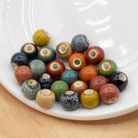 Gesprenkelte Porzellan Perlen, rund, DIY, keine, 8mm, ca. 200PCs/Tasche, verkauft von Tasche