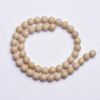 Perles de bois en pierre , pierre de grain, Rond, poli, DIY & normes différentes pour le choix, beige Environ 14.96 , Vendu par brin