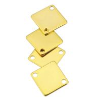 Stainless Steel Charm Connector, 201 Stainless Steel, Square, Galvanic plating, fashion jewelry & Unisex, golden Approx 1mm 
