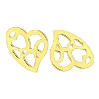 Stainless Steel Heart Pendants, 201 Stainless Steel, Galvanic plating, fashion jewelry & Unisex, golden 