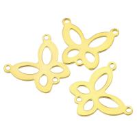 Stainless Steel Charm Connector, 201 Stainless Steel, Butterfly, Galvanic plating, fashion jewelry & Unisex, golden Approx 1mm 