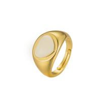 Brass Finger Ring, Heart, gold color plated, Adjustable & for woman & enamel 20mm 